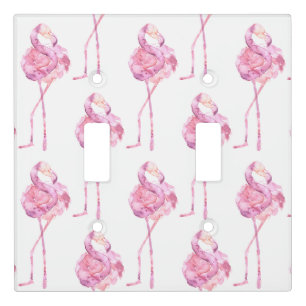 Tender Flamingo Series Design 3 Light Switch Cover