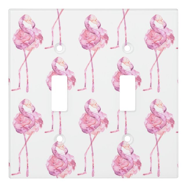 Tender Flamingo Series Design 3 Light Switch Cover (Front)