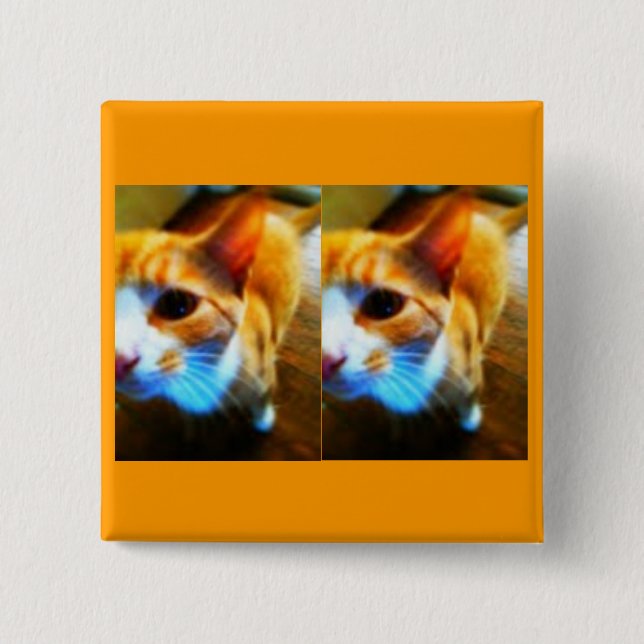 Tender Ginger Cat Pin/Button Pinback Button (Front)