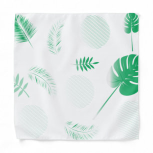Tender green leaves on white bandana