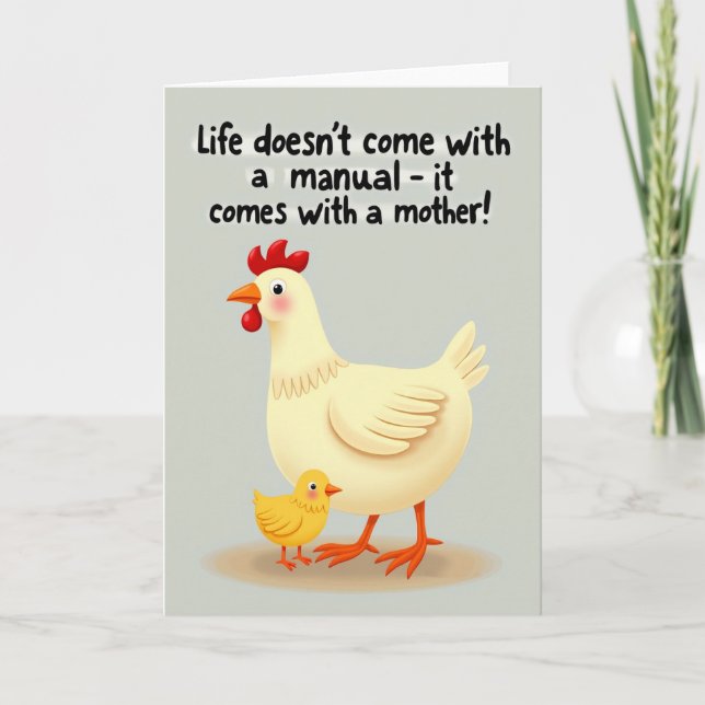 Tender Hen And Chick Mothers Day Card (Front)