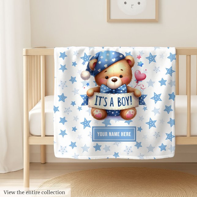 Tender It’s a Boy Blanket with Sweet Teddy Bear (Tender It’s a Boy Blanket with Sweet Teddy Bear)