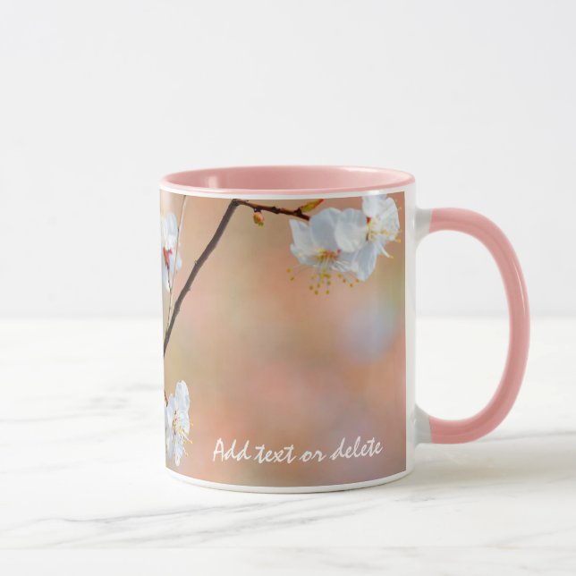 Tender Japanese Apricot Blossoms Mug (Right)