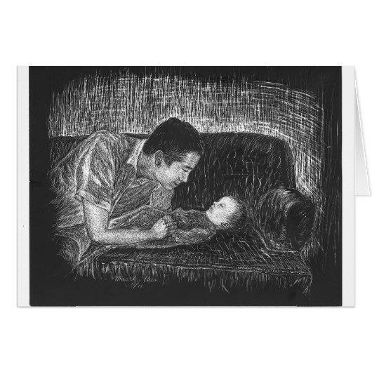 Tender moment with baby cards (Front Horizontal)