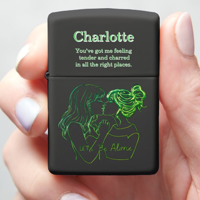 Tender moments captured for Charlotte Zippo Lighter (In Hand)