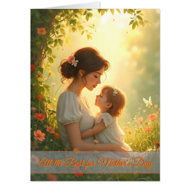 Tender Motherly Love in Blooming Light Card (Front)