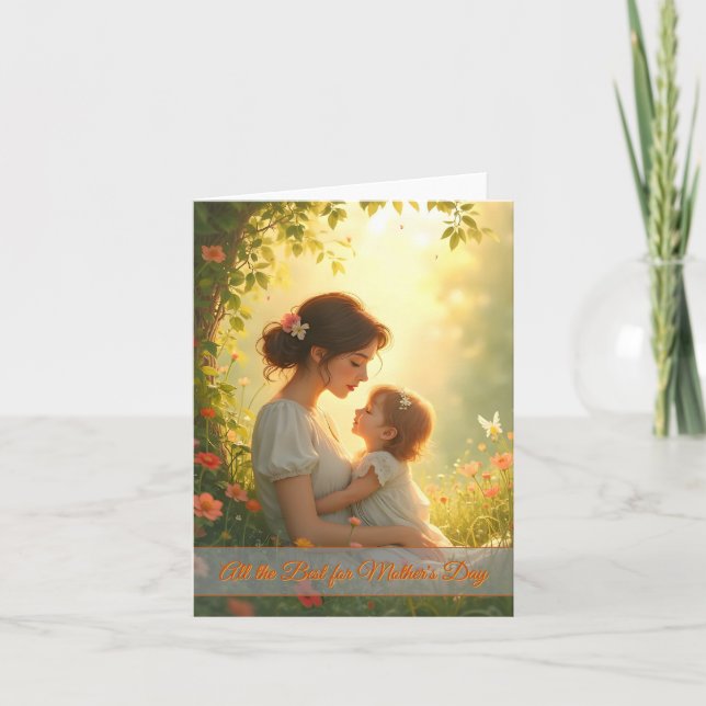 Tender Motherly Love in Blooming Light Card (Front)