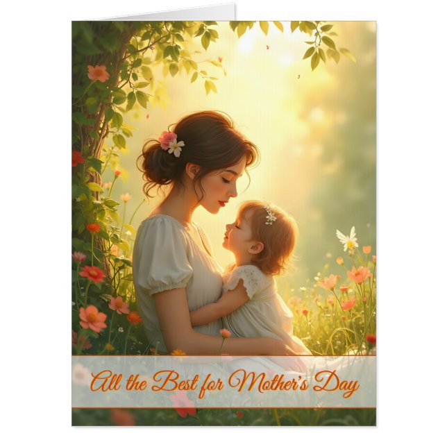 Tender Motherly Love in Blooming Light Card (Front)