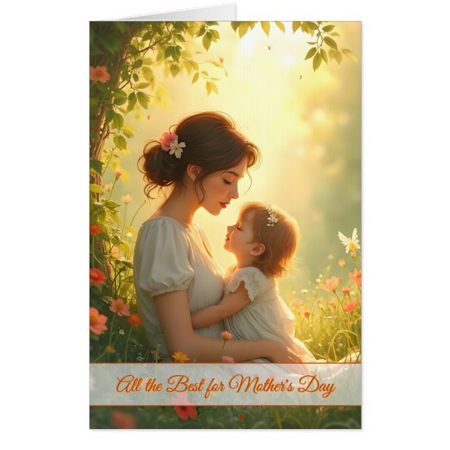 Tender Motherly Love in Blooming Light Card (Front)