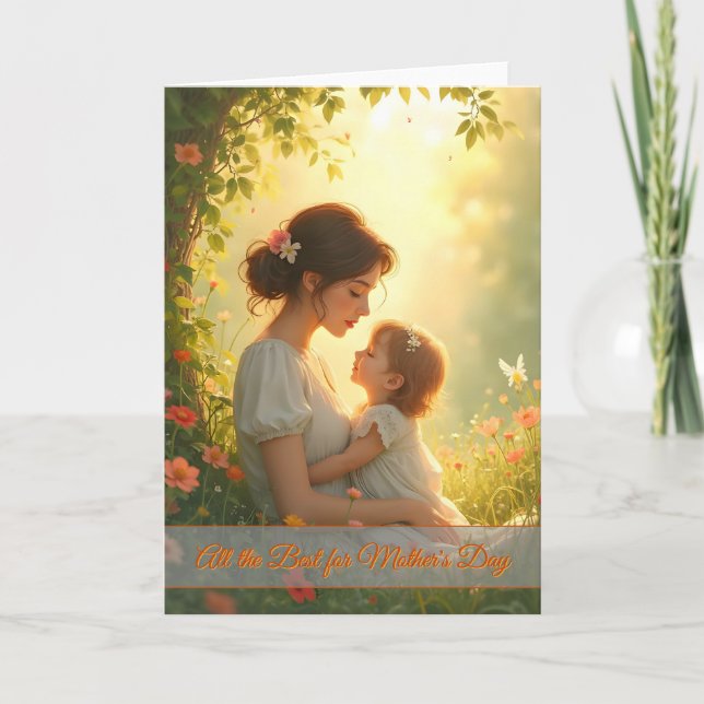 Tender Motherly Love in Blooming Light Card (Front)