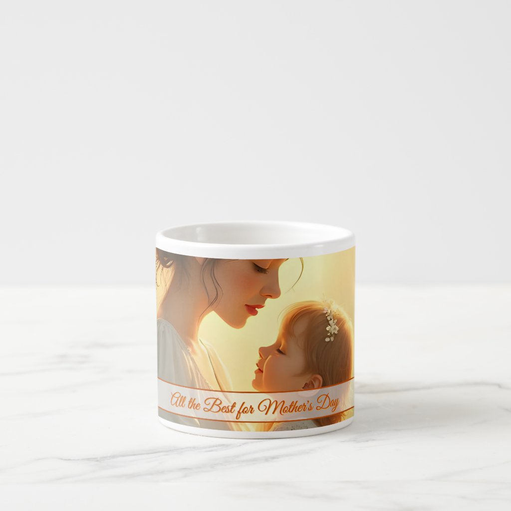 Tender Motherly Love in Blooming Light Espresso Cup
