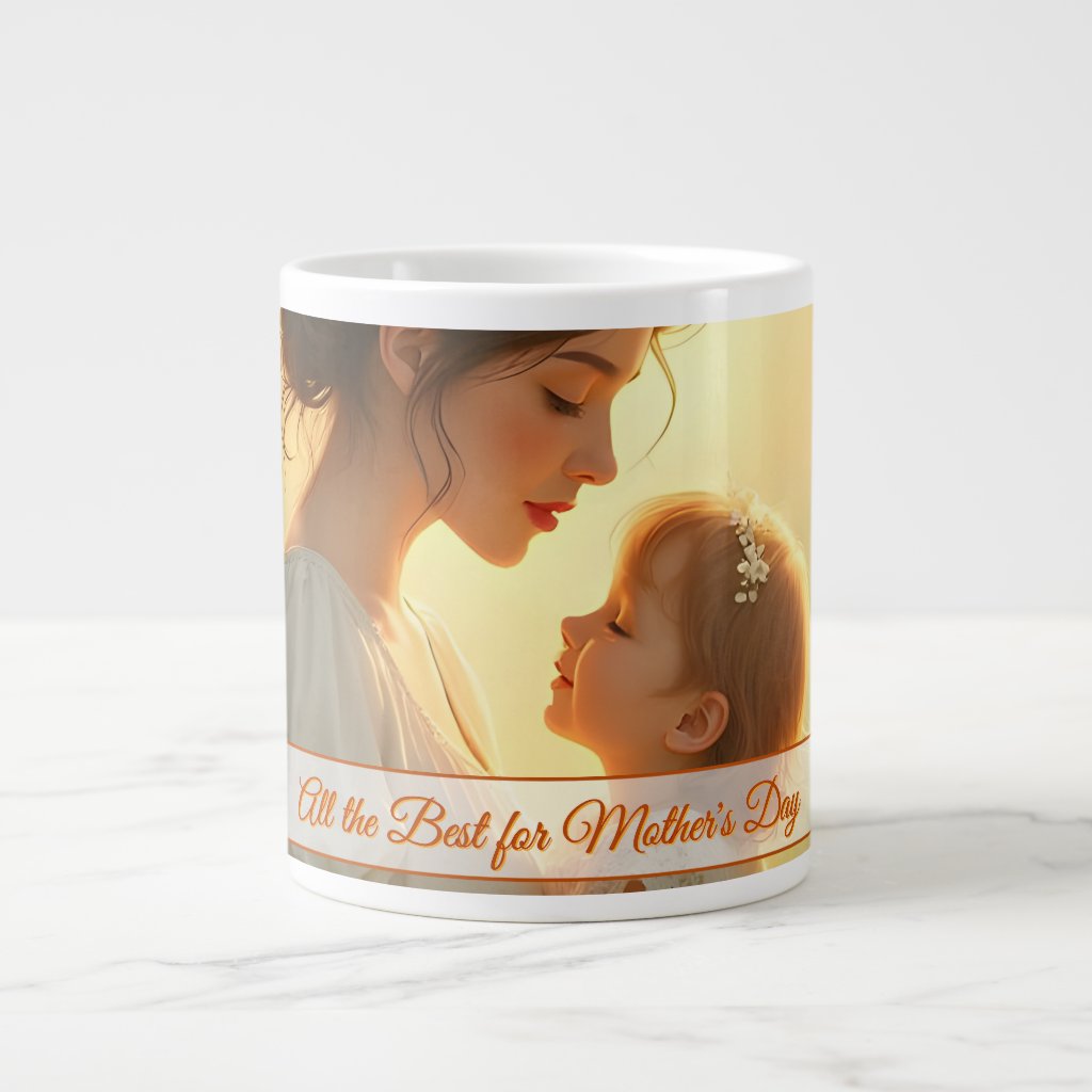 Tender Motherly Love in Blooming Light Giant Coffee Mug