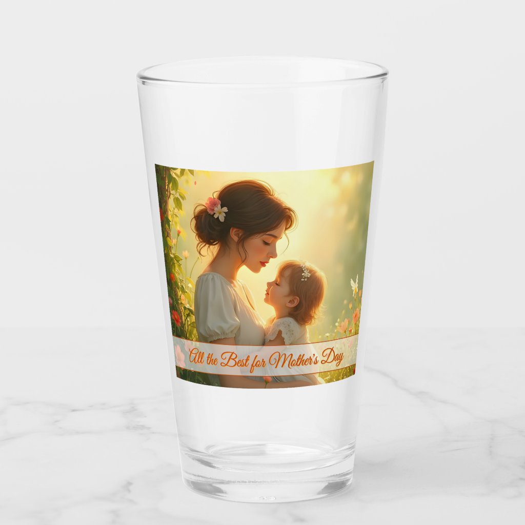 Tender Motherly Love in Blooming Light Glass