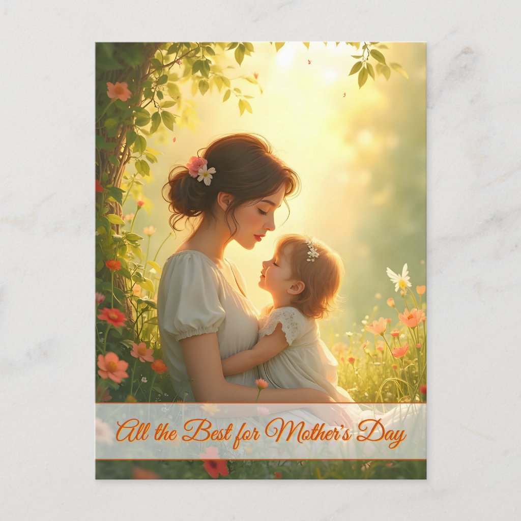 Tender Motherly Love in Blooming Light