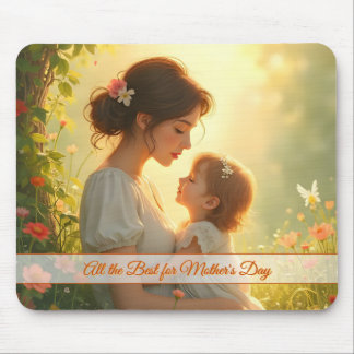 Tender Motherly Love in Blooming Light Mouse Pad