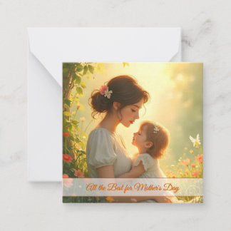 Tender Motherly Love in Blooming Light Note Card