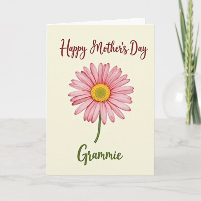 Tender Mothers Day Flower Card (Front)