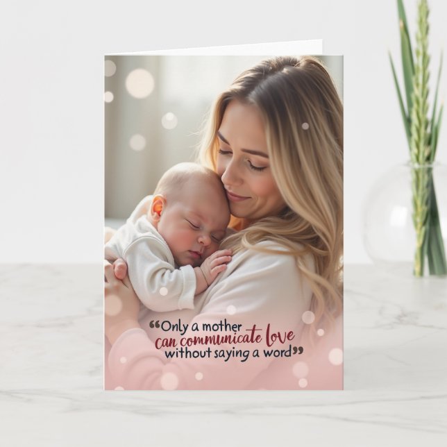 Tender Mothers Day Portrait Card (Front)