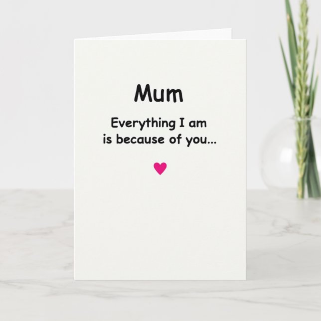 Tender Mum Gratitude Art Card (Front)