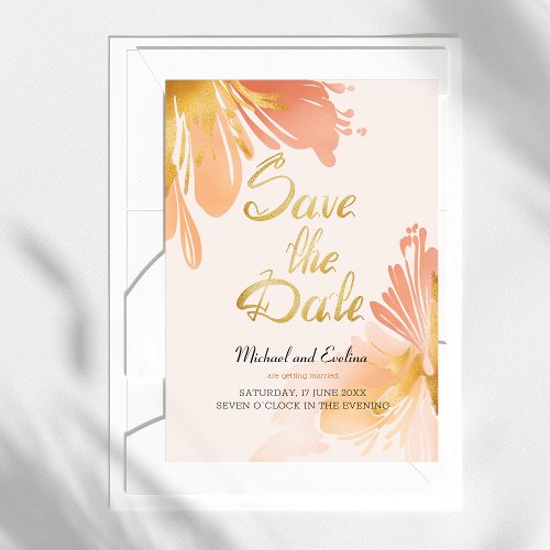 Tender Petals Save The Date Postcard