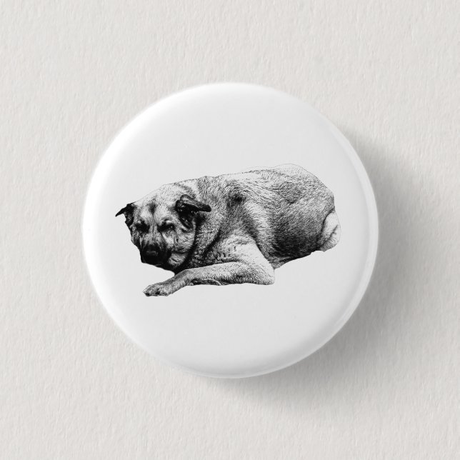 Tender Quiet, Easy Poise Button (Front)