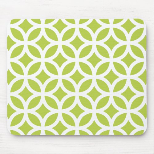 Tender Shoots Green Geometric Mouse Pad