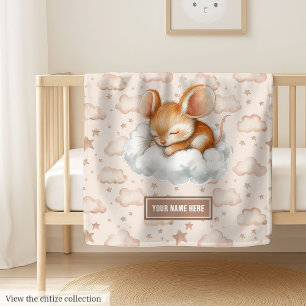 Tender sleeping mouse blanket for baby boy gift