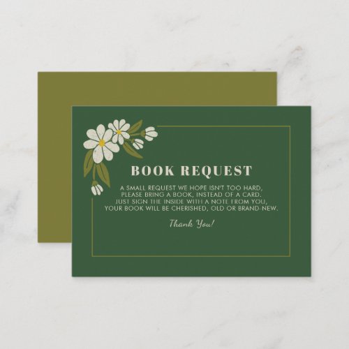 Tender Sprig Book Request Enclosure Card