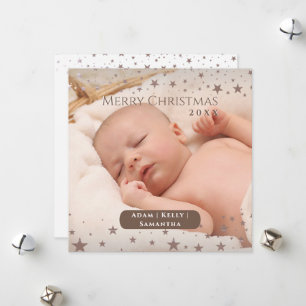 Tender Starry Christmas Personalized Photo Holiday Card