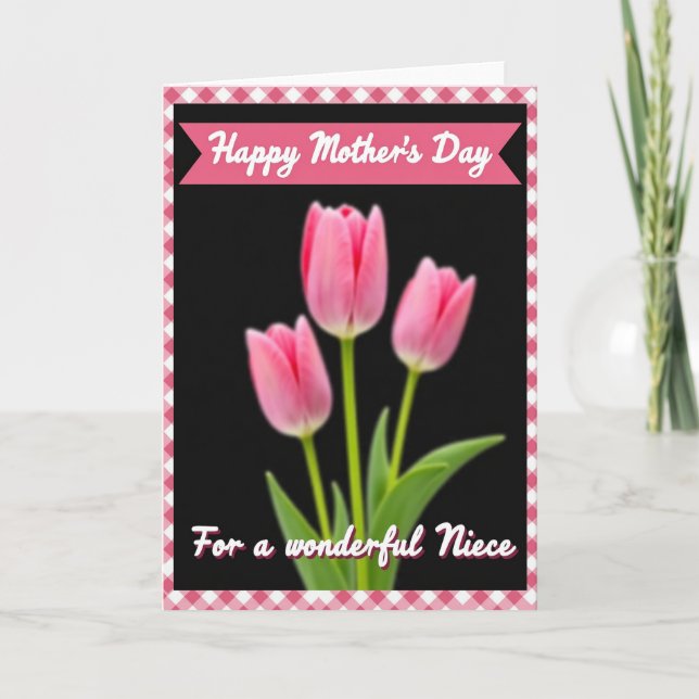 Tender Tulip Mothers Day Wish Card (Front)