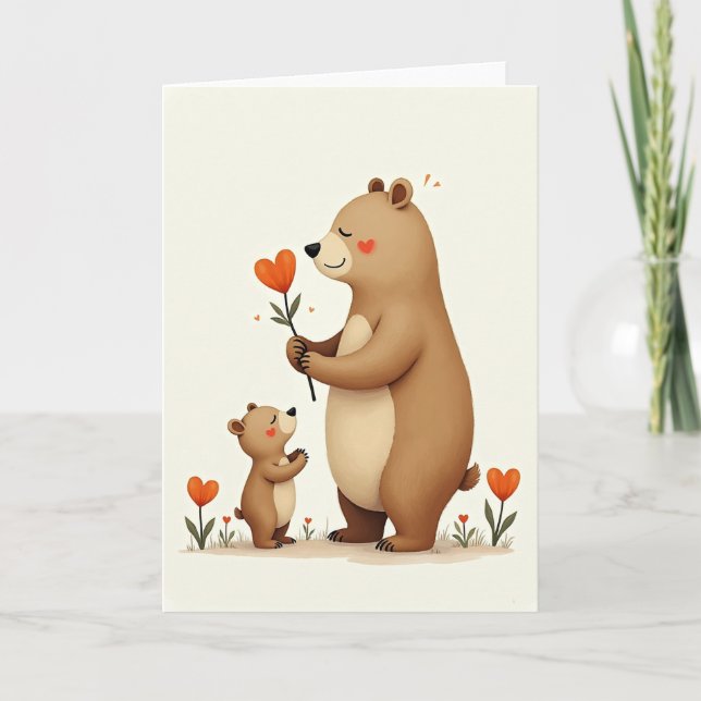 Tender Ursine Mothers Day Card (Front)