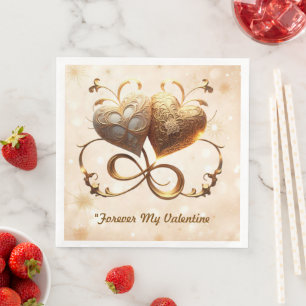 "Tender Valentine Glow" Paper Dinner Napkins