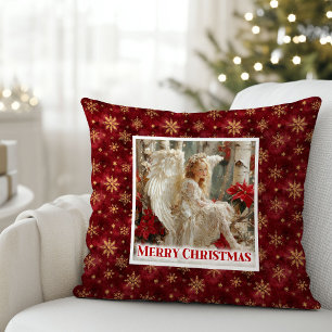 Tender Vintage Angel Christmas Gift Pillow