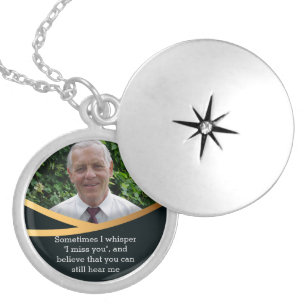 Tender Whispers Elegant Photo Remembrance Locket Necklace
