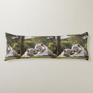 Tender White Tigers – Serene Nature Body Pillow