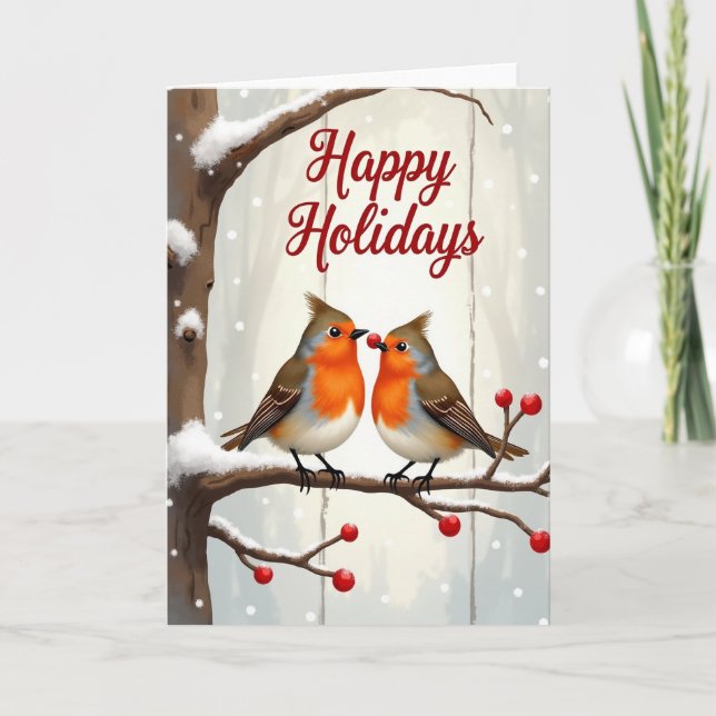 Tender Winter Bird Card (Front)