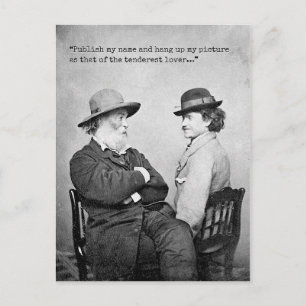 "Tenderest Lover" Walt Whitman and Peter Doyle Postcard