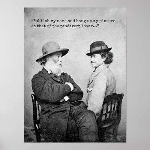 Tenderest Lover Whitman Quote Poster