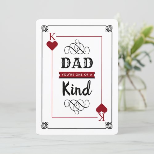 Tendy One Of A Kind Playing Card Fathers Day