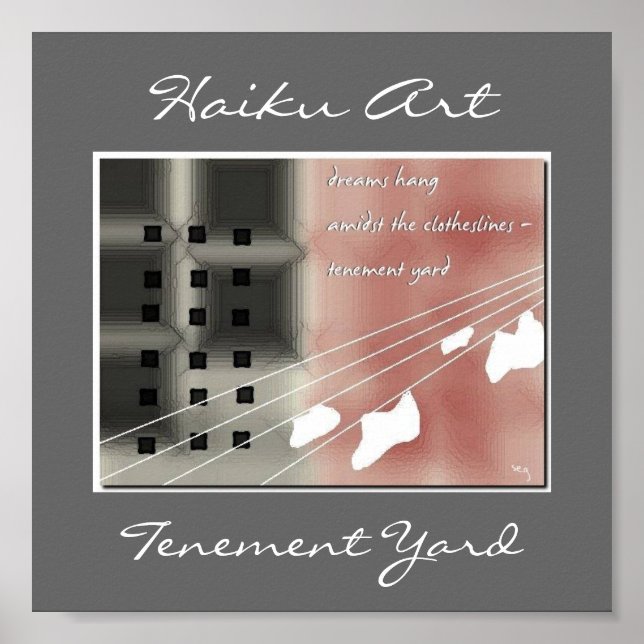 Tenement Yard Haiku Art Print (Front)
