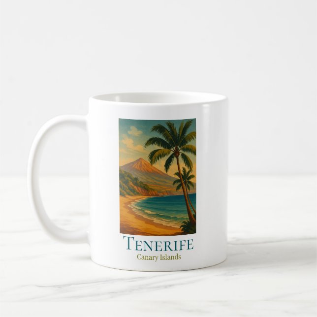 Tenerife Canary Islands Mount Teide Spanish Island Coffee Mug (Left)