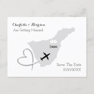 Tenerife Destination Weddings Save The Date Announcement Postcard