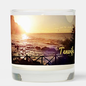 Tenerife Evening Lights Scented Candle by MehrFarbeImLeben at Zazzle