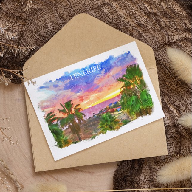 Tenerife Spain Canary Island vintage travel Postcard (tenerife vintage travel postcard)