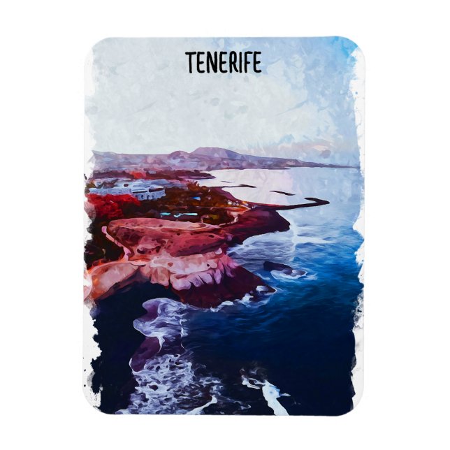 Tenerife Spain Coast Canarias Travel Souvenir Magnet (Vertical)