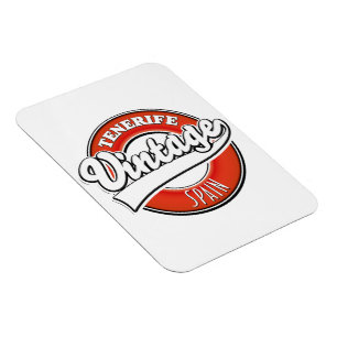 tenerife spain vintage style logo magnet