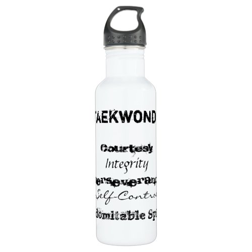 Tenets of Taekwondo Water Bottle