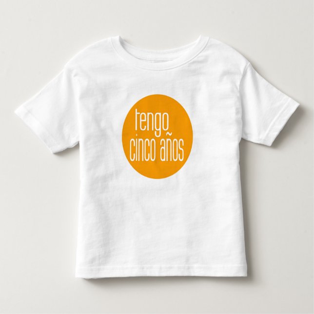 tengo cinco años toddler t-shirt (Front)