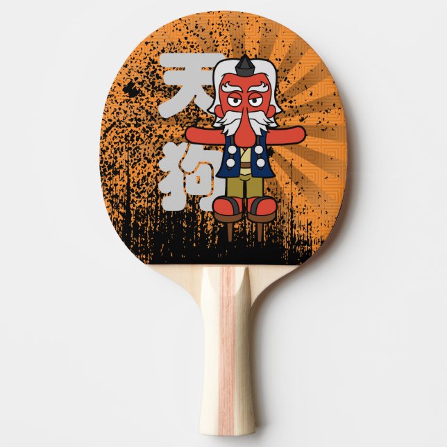 Tengu Grunge Yokai Ping-Pong Paddle (Front)