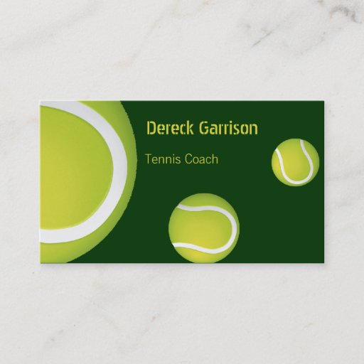 Customizable Tennis Coach Business Card